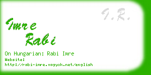 imre rabi business card